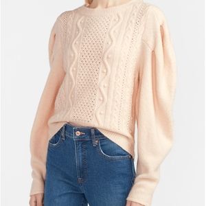 NWT Express cable knit puff sleeve sweater